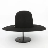 Cuernos Chuecos 6X Open Crown Fur Felt Western Cowboy Hat - Black - OriginalWestern.com