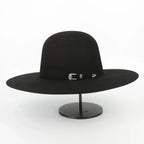 Cuernos Chuecos 6X Open Crown Fur Felt Western Cowboy Hat - Black - OriginalWestern.com