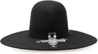 Cuernos Chuecos 6X Open Crown Fur Felt Western Cowboy Hat - Black - OriginalWestern.com