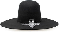 Cuernos Chuecos 6X Open Crown Fur Felt Western Cowboy Hat - Black - OriginalWestern.com