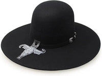 Cuernos Chuecos 6X Open Crown Fur Felt Western Cowboy Hat - Black - OriginalWestern.com