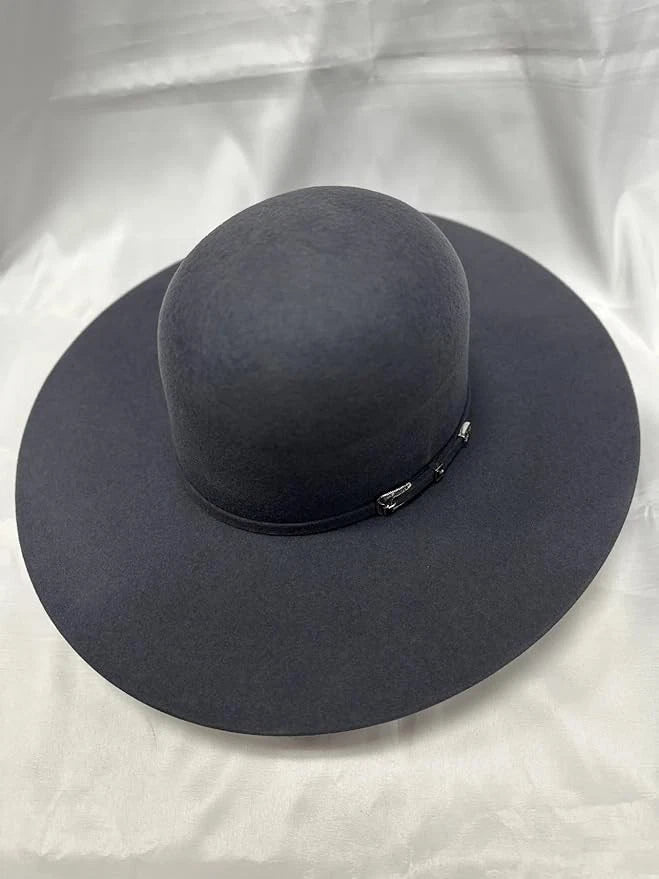 Cuernos Chuecos 6X Open Crown Fur Felt Western Cowboy Hat - Granite Grey - OriginalWestern.com
