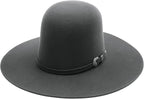 Cuernos Chuecos 6X Open Crown Fur Felt Western Cowboy Hat - Granite Grey - OriginalWestern.com