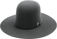 Cuernos Chuecos 6X Open Crown Fur Felt Western Cowboy Hat - Granite Grey - OriginalWestern.com