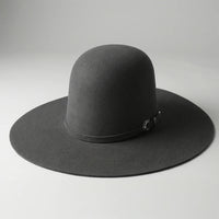 Cuernos Chuecos 6X Open Crown Fur Felt Western Cowboy Hat - Granite Grey - OriginalWestern.com