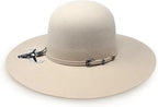 Cuernos Chuecos 6X Open Crown Fur Felt Western Cowboy Hat - Silverbelly Beige - OriginalWestern.com