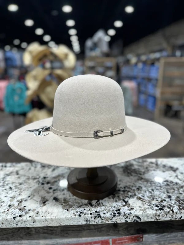 Cuernos Chuecos 6X Open Crown Fur Felt Western Cowboy Hat - Silverbelly Beige - OriginalWestern.com