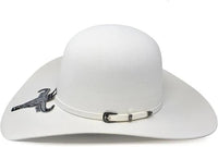 Cuernos Chuecos 6X Open Crown Fur Felt Western Cowboy Hat - White - OriginalWestern.com