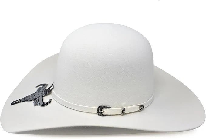 Cuernos Chuecos 6X Open Crown Fur Felt Western Cowboy Hat - White - OriginalWestern.com