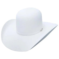 Cuernos Chuecos 6X Open Crown Fur Felt Western Cowboy Hat - White - OriginalWestern.com