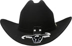 Cuernos Chuecos 6X Sinaloa Chaparral Style Fur Felt Western Cowboy Hat - Black - OriginalWestern.com
