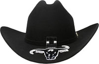Cuernos Chuecos 6X Sinaloa Chaparral Style Fur Felt Western Cowboy Hat - Black - OriginalWestern.com