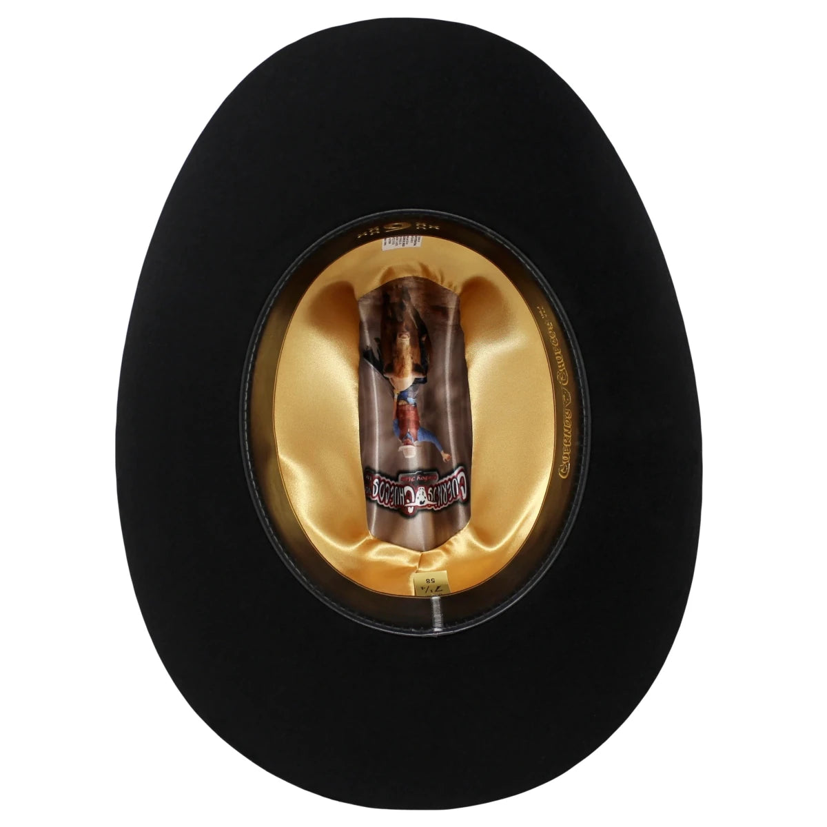 Cuernos Chuecos 6X Sinaloa Chaparral Style Fur Felt Western Cowboy Hat - Black - OriginalWestern.com