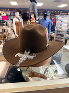 Cuernos Chuecos 6X Sinaloa Chaparral Style Fur Felt Western Cowboy Hat - Brown - OriginalWestern.com