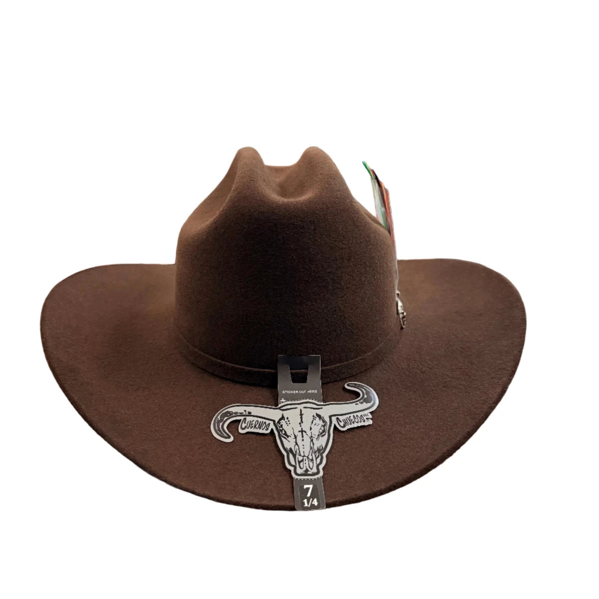 Cuernos Chuecos 6X Sinaloa Chaparral Style Fur Felt Western Cowboy Hat - Brown - OriginalWestern.com