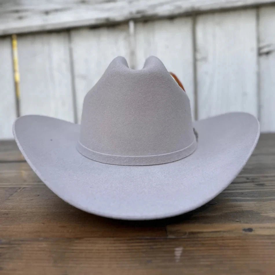 Cuernos Chuecos 6X Sinaloa Chaparral Style Fur Felt Western Cowboy Hat - Gray - OriginalWestern.com