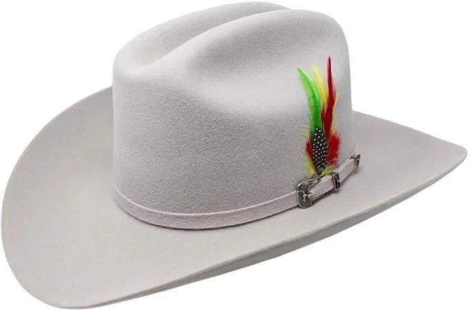 Cuernos Chuecos 6X Sinaloa Chaparral Style Fur Felt Western Cowboy Hat - Gray - OriginalWestern.com
