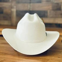 Cuernos Chuecos 6X Sinaloa Chaparral Style Fur Felt Western Cowboy Hat - White - OriginalWestern.com