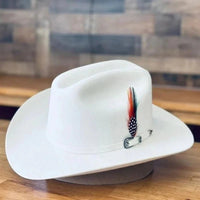 Cuernos Chuecos 6X Sinaloa Chaparral Style Fur Felt Western Cowboy Hat - White - OriginalWestern.com
