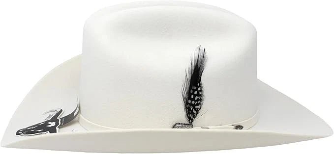 Cuernos Chuecos 6X Sinaloa Chaparral Style Fur Felt Western Cowboy Hat - White - OriginalWestern.com