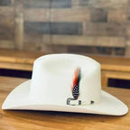 Cuernos Chuecos 6X Sinaloa Chaparral Style Fur Felt Western Cowboy Hat - White - OriginalWestern.com