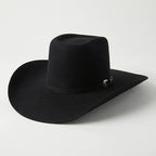 Cuernos Chuecos 6X Vakera Style Brick Crown Fur Felt Cowboy Hat - Black - OriginalWestern.com