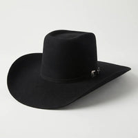 Cuernos Chuecos 6X Vakera Style Brick Crown Fur Felt Cowboy Hat - Black - OriginalWestern.com