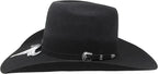 Cuernos Chuecos 6X Vakera Style Brick Crown Fur Felt Cowboy Hat - Black - OriginalWestern.com