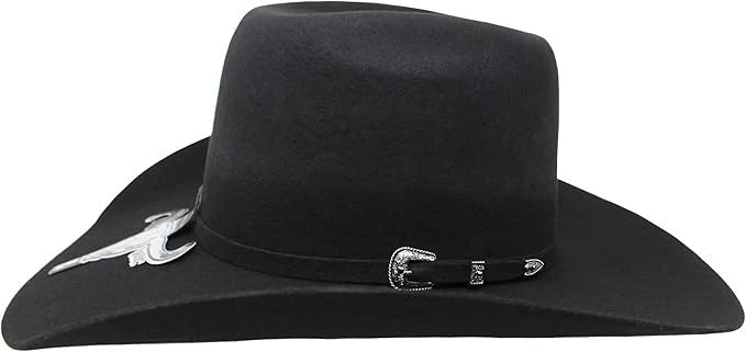 Cuernos Chuecos 6X Vakera Style Brick Crown Fur Felt Cowboy Hat - Black - OriginalWestern.com