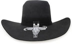 Cuernos Chuecos 6X Vakera Style Brick Crown Fur Felt Cowboy Hat - Black - OriginalWestern.com