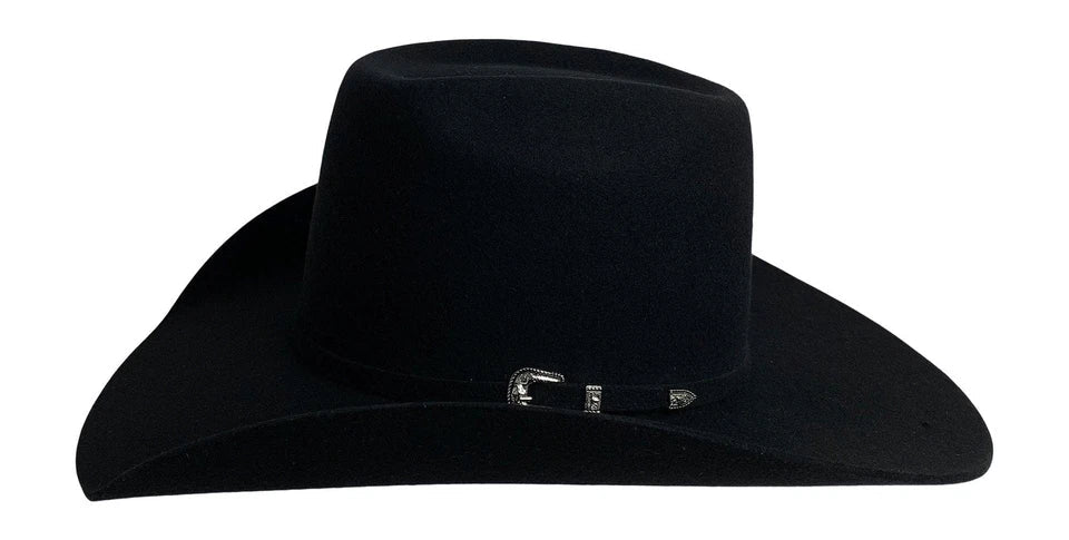 Cuernos Chuecos 6X Vakera Style Brick Crown Fur Felt Cowboy Hat - Black - OriginalWestern.com