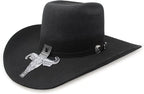 Cuernos Chuecos 6X Vakera Style Brick Crown Fur Felt Cowboy Hat - Black - OriginalWestern.com