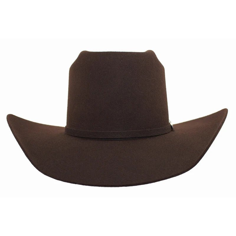 Cuernos Chuecos 6X Vakera Style Brick Crown Fur Felt Cowboy Hat - Chocolate - OriginalWestern.com