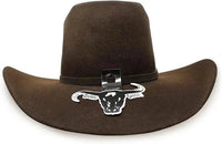 Cuernos Chuecos 6X Vakera Style Brick Crown Fur Felt Cowboy Hat - Chocolate - OriginalWestern.com