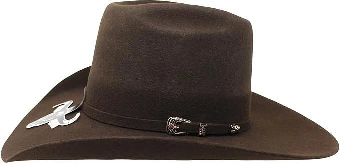 Cuernos Chuecos 6X Vakera Style Brick Crown Fur Felt Cowboy Hat - Chocolate - OriginalWestern.com