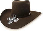 Cuernos Chuecos 6X Vakera Style Brick Crown Fur Felt Cowboy Hat - Chocolate - OriginalWestern.com