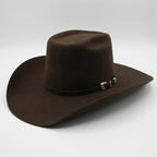 Cuernos Chuecos 6X Vakera Style Brick Crown Fur Felt Cowboy Hat - Chocolate - OriginalWestern.com