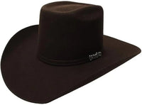 Cuernos Chuecos 6X Vakera Style Brick Crown Fur Felt Cowboy Hat - Chocolate - OriginalWestern.com