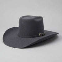 Cuernos Chuecos 6X Vakera Style Brick Crown Fur Felt Cowboy Hat - Granite - OriginalWestern.com