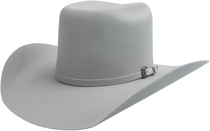 Cuernos Chuecos 6X Vakera Style Brick Crown Fur Felt Cowboy Hat - Mist Gray - OriginalWestern.com