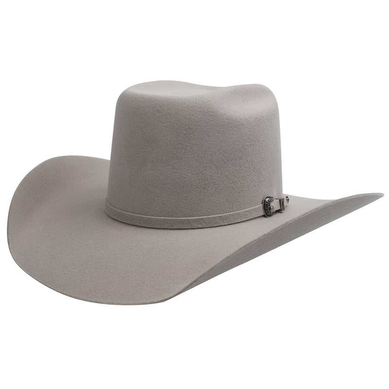 Cuernos Chuecos 6X Vakera Style Brick Crown Fur Felt Cowboy Hat - Mist Gray - OriginalWestern.com