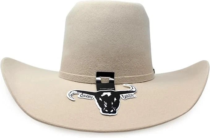 Cuernos Chuecos 6X Vakera Style Brick Crown Fur Felt Cowboy Hat - Silverbelly - OriginalWestern.com