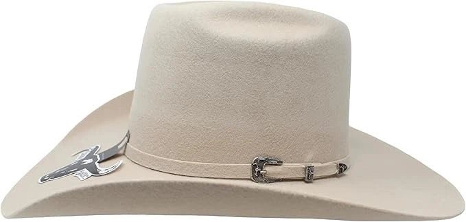 Cuernos Chuecos 6X Vakera Style Brick Crown Fur Felt Cowboy Hat - Silverbelly - OriginalWestern.com