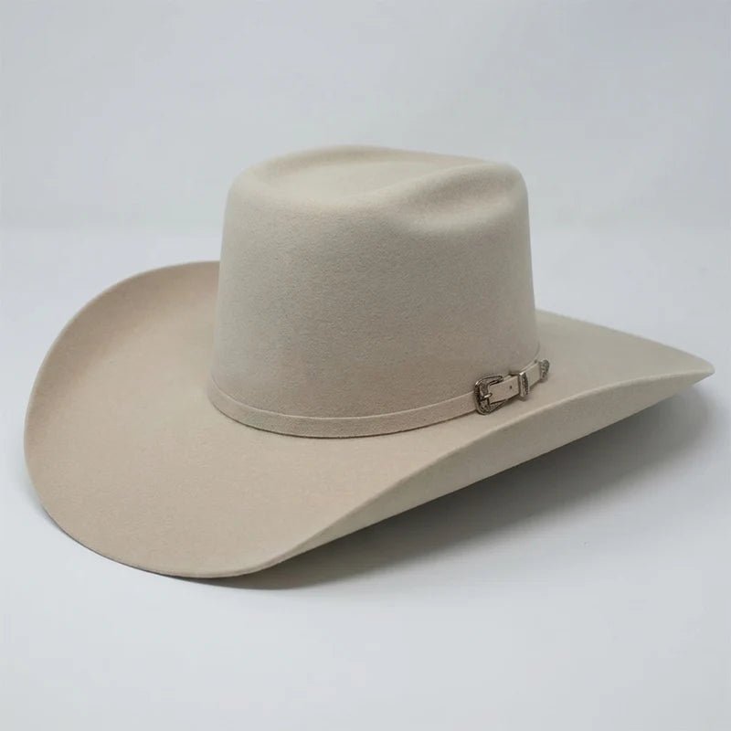 Cuernos Chuecos 6X Vakera Style Brick Crown Fur Felt Cowboy Hat - Silverbelly - OriginalWestern.com