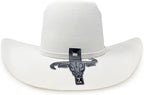 Cuernos Chuecos 6X Vakera Style Brick Crown Fur Felt Cowboy Hat - White - OriginalWestern.com