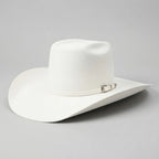 Cuernos Chuecos 6X Vakera Style Brick Crown Fur Felt Cowboy Hat - White - OriginalWestern.com
