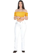 Danesi Women's Bootcut Denim Western Jeans - D828-White - OriginalWestern.com