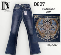 Danesi Women's Bootcut Denim Western Jeans DAN-D827 - Medium Blue - OriginalWestern.com