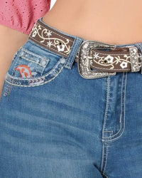 Danesi Women's Bootcut Denim Western Jeans - Light Blue 852 - OriginalWestern.com
