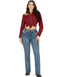 Danesi Women's Bootcut Denim Western Jeans - Light Blue 853 - OriginalWestern.com